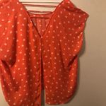 Torrid Womens Orange Coral Open Back Criss Cross Palm Tree Top Size 3 3X Photo 1