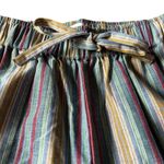 Topshop Women's 4 Striped Shorts Casual Summer Colorful Relaxed Tie Waist Photo 1