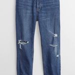 Gap NWOT High Rise Destructed Cheeky Straight Jeans Medium Wash Photo 4
