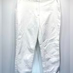 Chico's Chico’s White Cropped Capri Flat Front Pants Summer Clam Diggers Skimmers 00/2 Photo 0