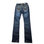 LA Idol Jeans Womens Size 1 TALL Dark Wash Bling Low Rise Bootcut Denim Y2K Stud Blue Photo 1