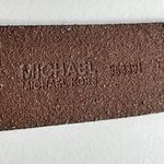 Michael Kors BELT LUGGAGE (TAN) W/ MK LOGO CHARM #553350 -SIZE L Photo 2