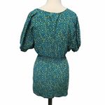 Xhilaration  V-Neck Cheetah Leopard Animal Print Swim‎ Cover Up Blue Green Large Photo 7
