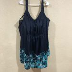 NWT Swimsuits for All navy blue floral two piece dress swimsuit Size 5X Photo 1