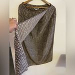 Melrose and Market Melrose Floral Collectible Maxi Skirt 100% Silk stamp Two Buttons Vintage brown Photo 10