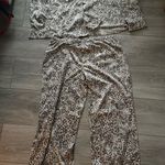 Jennifer Lopez  Leopard Satin PJ Set Photo 0