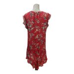 Joie  Almarie B Tandoori Red Floral Silk Ruffle Lightweight
Mini Dress Size M Photo 4