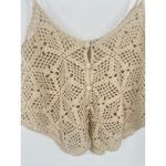 Forever 21  Crochet Sweater Crop Tank Top Size Small Beige Cream Hippie Boho Y2k Photo 1