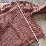 margaret o'leary Margaret O’Leary muted pink‎ chunky knit sweater puff sleeves women’s size S Photo 4