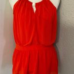 Worthington Women’s Orange Dressy Tank with Necklace Collar Size L Photo 2