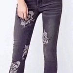 Free People  Magnolia Skinny Jeans Gray Floral Sz 25 Photo 0