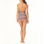 Anne cole  Jet Set Mixed-Print 1-Piece Halter Swimsuit Plus Size 14 Large L Photo 3