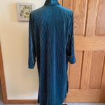 Ember Velvet Cardigan Green Women's Size L Long Sleeve Open Front Sweater Photo 3