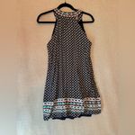 THML Mini Dress Medium Sleeveless Geometric Print Embroidered Neck & Hem Lined Photo 6