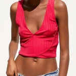 ZARA WOMANS  SO CUTE TEXTURED FUCHSIA‎ CROPPED TOP Small NWOT Photo 0