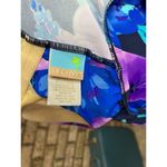 La cove swimsuit floral ruched front purple blue black Size 12 Photo 9