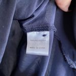 Anthropologie  Zoa New York Navy Blue Shirt Collared Office Professional Size XS Photo 5