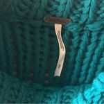 Free People 🎉  | Turquoise Chunky Knit Cropped Half Turtleneck Sweater Size S/P Photo 2
