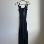 ZARA NWT Knitwear Long Black Strappy Metallic Sparkle Party Dress Size small Photo 3
