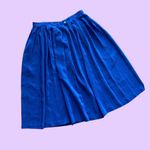 Handmade Vintage 80s  pleated electric blue midi skirt 🔥 Photo 1