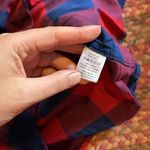 Jachs Girlfriend  RED & BLUE BUFFALO PLAID CHECKERED PEARL SNAP CUT OFF SLEEVE Photo 4