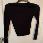 Mystique Boutique Black Long Sleeve Tie Up Shirt Photo 1