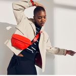 CALIA Journey Women’s Belt Bag Crossbody Red Extra Striped Strap NWT Photo 0