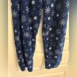 PINK - Victoria's Secret PINK Fleece Pajamas Blue White Snowflake Print Size 3X Photo 12