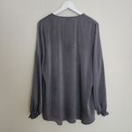 Show Me Your Mumu Satin Top Button Down Women Size M Long Sleeves Paxton TuiGray Photo 1