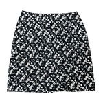 Briggs New York Briggs Vintage Black Floral Mini Skirt Size 8 Photo 0