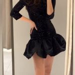 ZARA NWT ZW COLLECTION FLYAWAY SKIRT
SEQUIN DRESS BLACK holiday party size S Photo 1