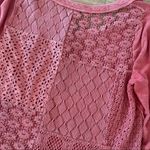 Free People  sheer crochet back long sleeve shirt Photo 5