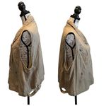 Maurice's Asymmetrical Zip Vest Tan Brown Khaki Plus Size 3XL Safari Linen NWT Photo 2