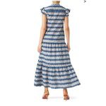 Paloma Blue Isabel geometric ruffle maxi dress Size L Photo 6