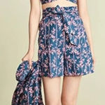 Free People  • Pacific‎ Ocean High Waisted Shorts in Navy & Pink Florals, Size XS Photo 0