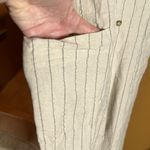 Ecovibe 100% Cotton Oatmeal Black Stripe Jumpsuit Size Small Photo 3