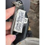 Blouse silver lamee gold lace 1980s shoulder pads Size 12 Photo 10