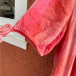 Terra & Sky  Women's Pink Plaid Short Sleeve Colorblock Ruffle Maxi Dress Size 1X Photo 3