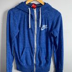 Nike  Women’s Hoodie Full Zip Blue Vintage White Logo Size M EUC Photo 2
