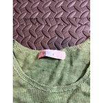 Free People  BEACH GREEN COTTON /‎ Linen Blend DRESS XL Photo 2