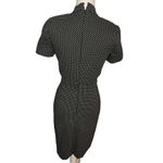 J.Crew NWT Mock Neck Jacquered Sheath Dress Black/ Metallic Gold Short Sleeve Siz Photo 3