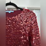 Antonio Melani Elegant Sequin Maroon & Black Sequin 100% Wool Sweater Size Med Photo 1