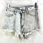 Vibrant Miu Acid Washed Hi Rise Distressed Denim Shorts Photo 10