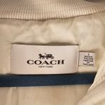 Coach Womens Off White Long Puffer White Duck Down Coat Small - Spots Photo 6