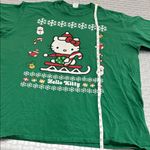 Hello Kitty  Christmas Graphic Tee Green Holiday Cat T-Shirt 3XL Photo 8