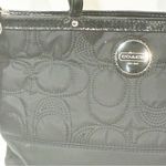 Coach  Black STRIPE STITCHED NYLON TOTE—E1276- F17668 Photo 1