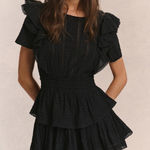 Love Shack Fancy  Natasha Heritage Dress Black Photo 0