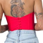Princess Polly Red Corset Top Bustier Crop Top Strapless S 6 Photo 2