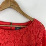 Vince Camuto  Orange Lace 3/4 Sleeve Sheath Mini Dress Women's Size 8 Photo 3