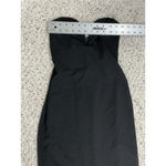 Nookie Womans  Honey Gown Maxi Small Black Strapless Scuba Crape Front Slit NWT Photo 5